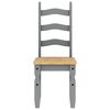 vidaXL spisebordsstole 2 stk. Corona 42x47x107 cm massivt fyrretræ grå