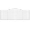 vidaXL buede gabionkurve 8 stk. 400x30x140/160 cm galvaniseret jern