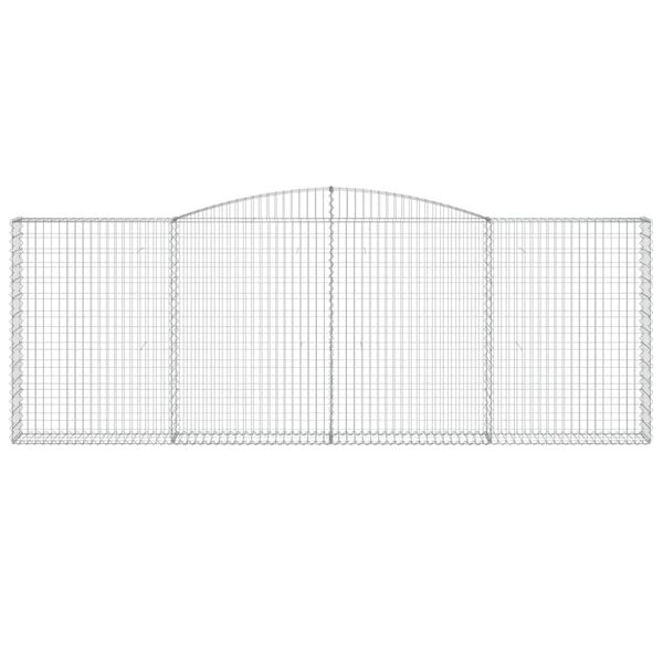 vidaXL buede gabionkurve 8 stk. 400x30x140/160 cm galvaniseret jern