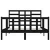 vidaXL sengeramme 150x200 cm King Size massivt tr&aelig; sort