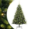vidaXL Kunstig h&aelig;ngslet juletr&aelig; med 150 LED-lys Gr&oslash;n 150 cm PVC og PE