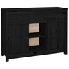 vidaXL sk&aelig;nk 100x35x74,5 cm massivt fyrretr&aelig; sort
