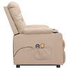 vidaXL løftestol med massagefunktion stof cremefarvet