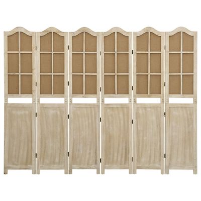 vidaXL 6-panels rumdeler 214x165 cm stof brun