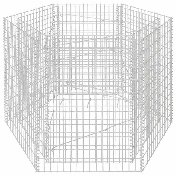 vidaXL sekskantet gabion-h&oslash;jbed 160x134x100 cm