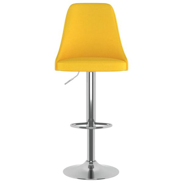 vidaXL barstole 2 stk. stof sennepsgul