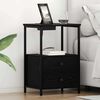 vidaXL Natskab med skuffe Sort eg 40 x 31 x 60 cm Konstrueret tr&aelig;