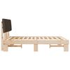 vidaXL Sengestel med Polstret Hovedgavl Gr&aring;brun 150 x 200 cm