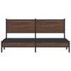 vidaXL sengeramme uden madras 160x200 cm metal brun egetr&aelig;sfarve
