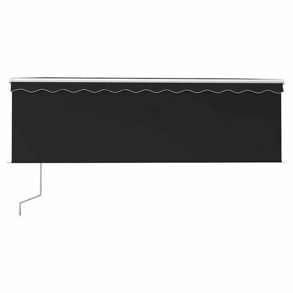 vidaXL markise m. gardin 4,5x3 m automatisk betjening antracitgrå
