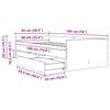 vidaXL Sengestel med skuffe Sort eg 90 x 190 cm Massiv fyrretr&aelig;