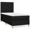 vidaXL kontinentalseng med madras 90x190 cm stof sort