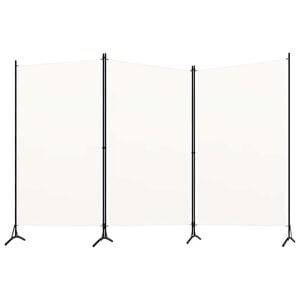 vidaXL 3-panels rumdeler 260x180 cm stof hvid