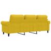vidaXL 3-personers sofa 180 cm velour gul