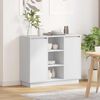 vidaXL LED Sideboard Hvid 90 x 32 x 75 cm Konstrueret tr&aelig;