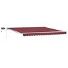 vidaXL markise med LED-lys 400x300 cm manuel betjening bordeauxfarvet