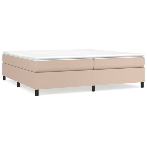 vidaXL Boxspring sengeramme 200x200 cm kunstl&aelig;der cappuccinofarvet