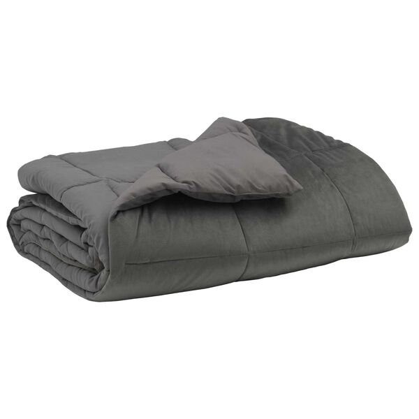 vidaXL Sommer dyne Quilting Lysegr&aring; 200 x 240 cm Mikrofiber