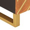 vidaXL sofabord 80x50x40 cm massivt mangotræ brun og sort
