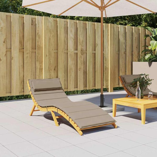 vidaXL hynde til liggestol 180x60x4 oxfordstof gr&aring;brun