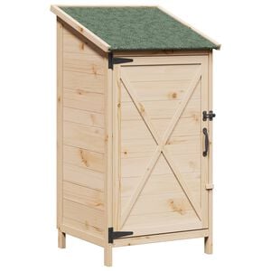 vidaXL Have Skur Naturfarvet 59,5 x 56 x 113,5 cm Massivt Fyrretr&aelig;
