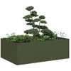 vidaXL plantekasse 120x80x40 cm st&aring;l olivengr&oslash;n