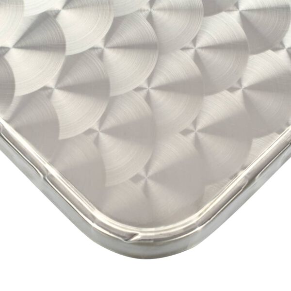 vidaXL havebord 80 x 80 x 70 cm aluminium s&oslash;lvfarvet