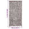 vidaXL flueforhæng 100x200 cm chenille brun og hvid