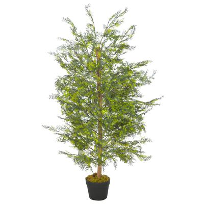 vidaXL kunstig plante cyprestræ med urtepotte grøn 120 cm
