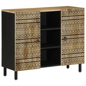 vidaXL sk&aelig;nk 90x33,5x75 cm massivt ru mangotr&aelig;