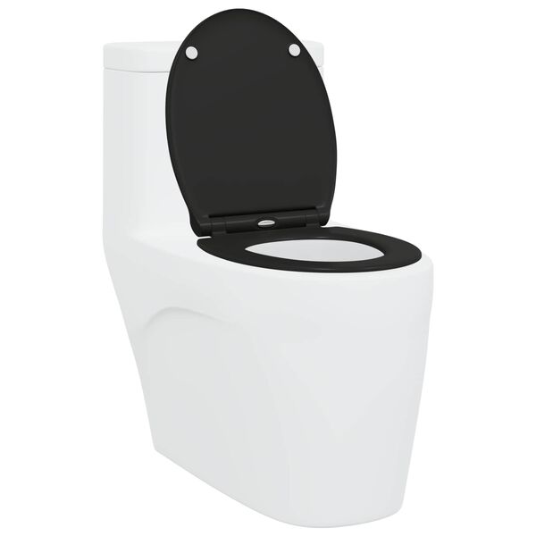 vidaXL Toilet s&aelig;de Sort 45,5 x 37,5 x 3,8 cm Duroplast