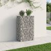 vidaXL Gabion h&oslash;jbed S&oslash;lv 90 x 50 x 150 cm Galvaniseret st&aring;l
