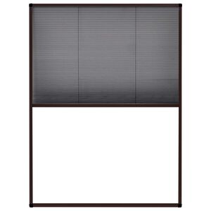 vidaXL plisseret insektnet til vinduer aluminium 60x80 cm brun