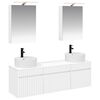vidaXL Badev&aelig;relsesskabs&aelig;t 5 pcs Hvid 50 x 14,5 x 70 cm