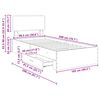 vidaXL Sengestel med hovedg&aelig;rde Sonoma eg 100 x 200 cm Konstrueret tr&aelig;