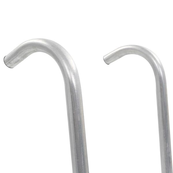 vidaXL trampolinstige med 2 trin 102,6 cm st&aring;l s&oslash;lvfarvet