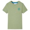 T-shirt til b&oslash;rn str. 104 kakifarvet