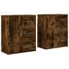 vidaXL sk&aelig;nke 2 stk. 60x31x70 cm konstrueret tr&aelig; r&oslash;get egetr&aelig;sfarve