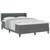 vidaXL Box spring seng med hovedg&aelig;rde M&oslash;rkegr&aring; 200 x 160 cm Stof