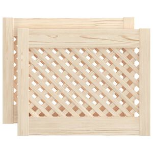vidaXL skabsl&aring;ger 2 stk. 49,5x39,5 cm gitterdesign massivt fyrretr&aelig;