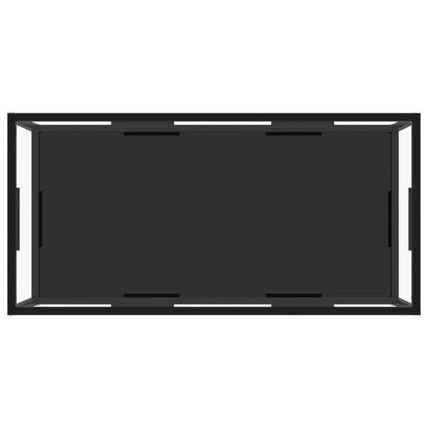 vidaXL konsolbord 100x36x90 cm h&aelig;rdet glas transparent og sort