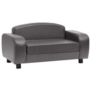 vidaXL hundesofa 80x50x40 cm kunstl&aelig;der gr&aring;