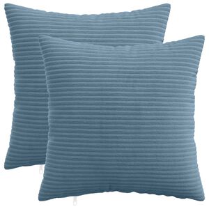 vidaXL Pudebetr&aelig;k 2 pcs HEERLEN Bl&aring; 30 x 30 cm cordfl&oslash;jl