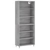 vidaXL reol 69,5x32,5x180 cm konstrueret tr&aelig; gr&aring; sonoma-eg
