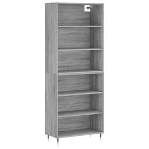 vidaXL reol 69,5x32,5x180 cm konstrueret tr&aelig; gr&aring; sonoma-eg