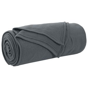 vidaXL T&aelig;ppe M&oslash;rkegr&aring; 170 x 130 cm 0.33 kg Fleece
