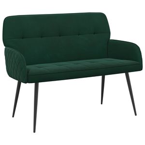 vidaXL 2-personers sofa med metalben 2-personers M&oslash;rkegr&oslash;n Fl&oslash;jl