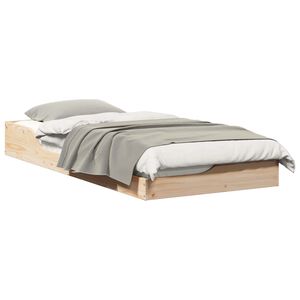 vidaXL Sengestel Brun 100 x 200 cm Massiv fyrretr&aelig;