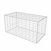 vidaXL gabionkurv galvaniseret st&aring;l 100 x 50 x 50 cm