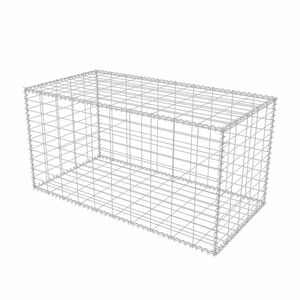 vidaXL gabionkurv galvaniseret st&aring;l 100 x 50 x 50 cm